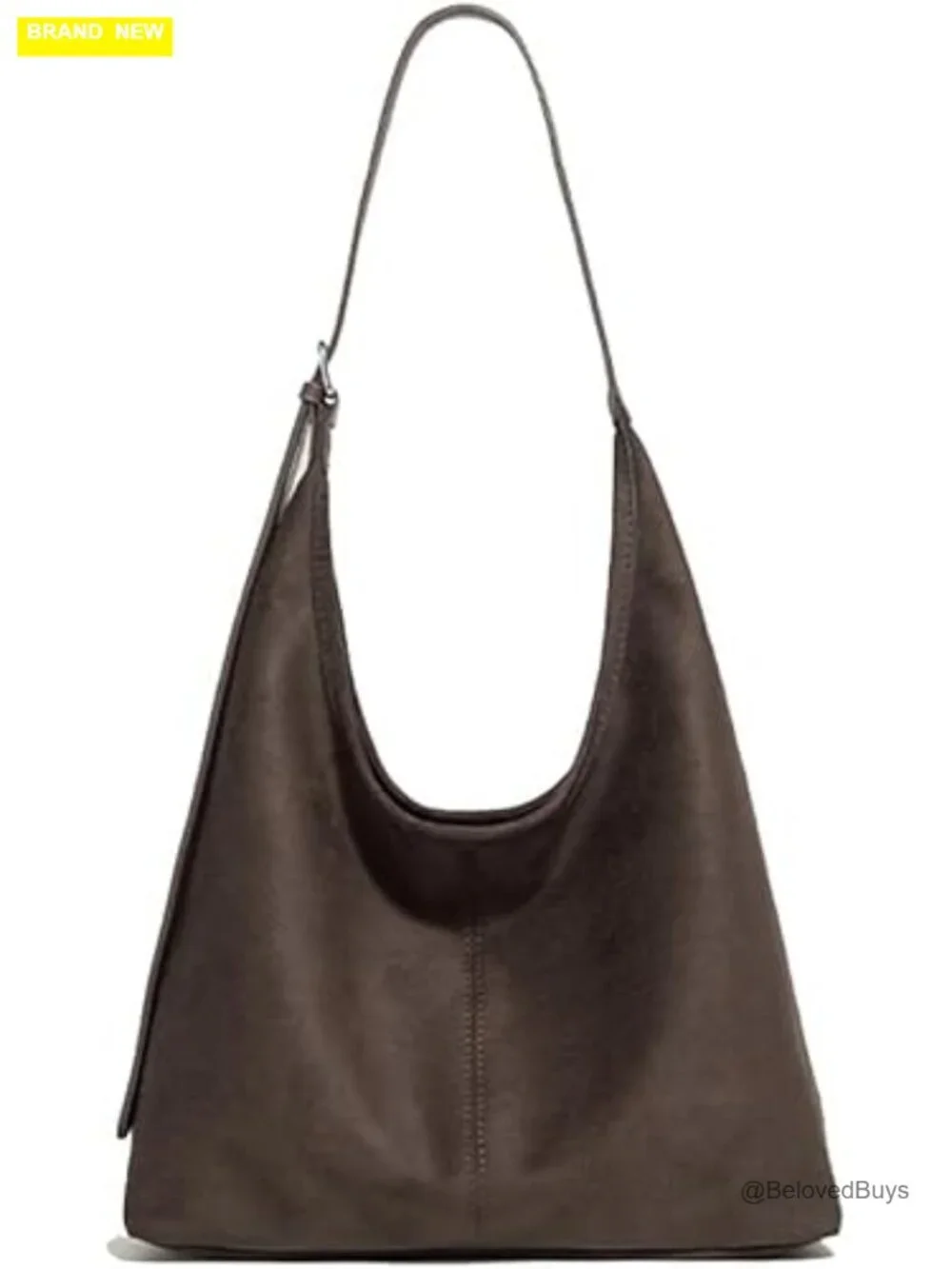Large Slouchy Hobo Shoulder Bag Tote Purse Faux Suede Work Travel